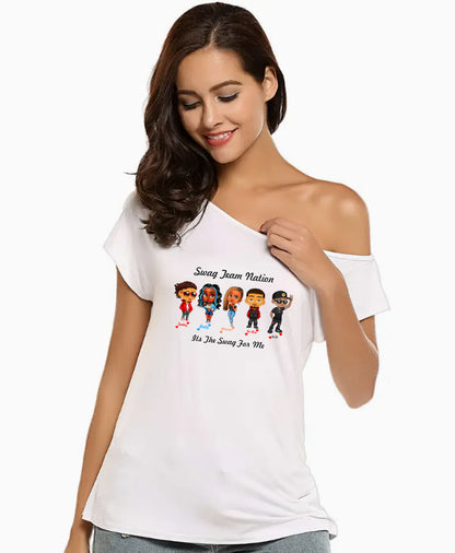 Swag Team Nation Off The Shoulder Tee